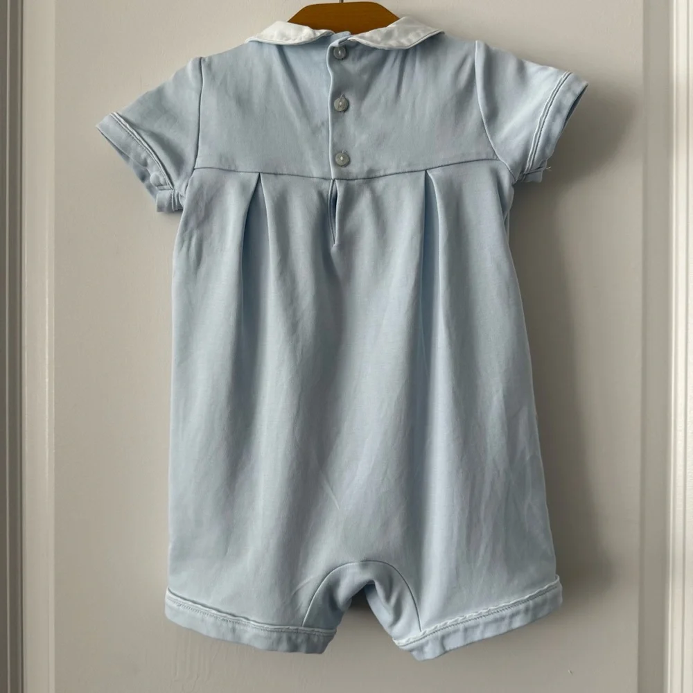 Ralph Lauren Baby Hand Smocked Interlock Shortall